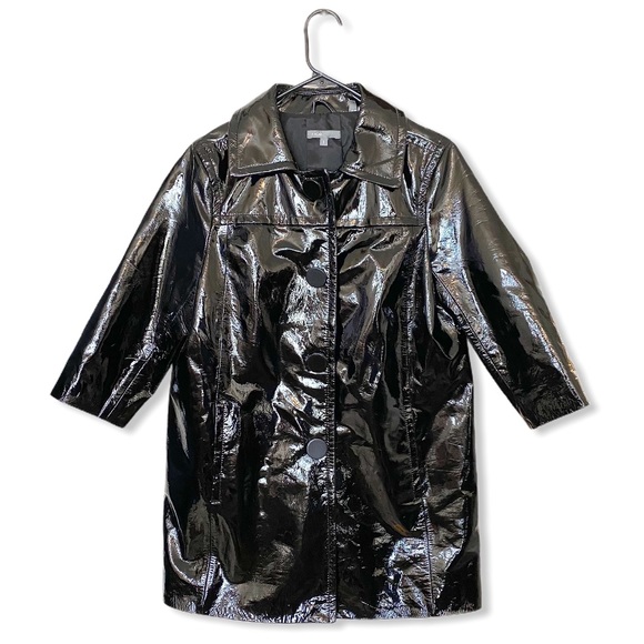 VINCE black patent leather coat - Picture 1 of 14